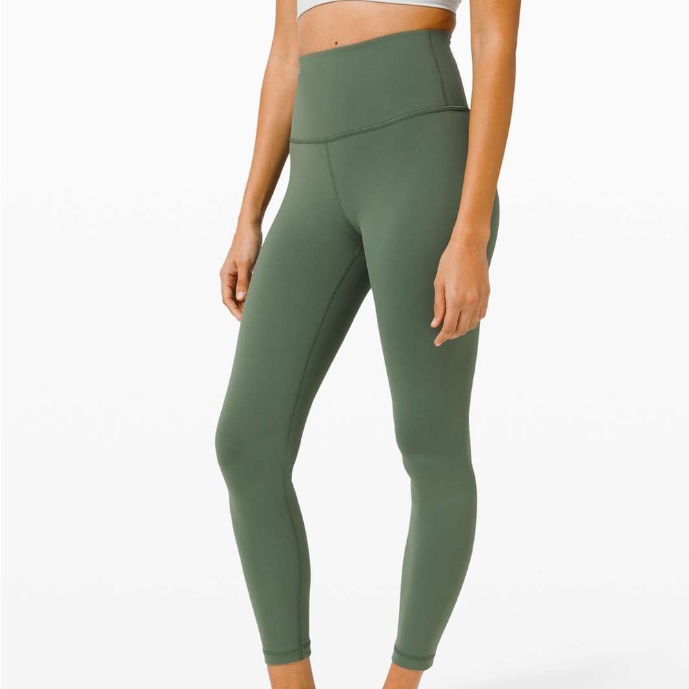 Lululemon Wunder Train High-Rise Tight 25" (Algae Green)